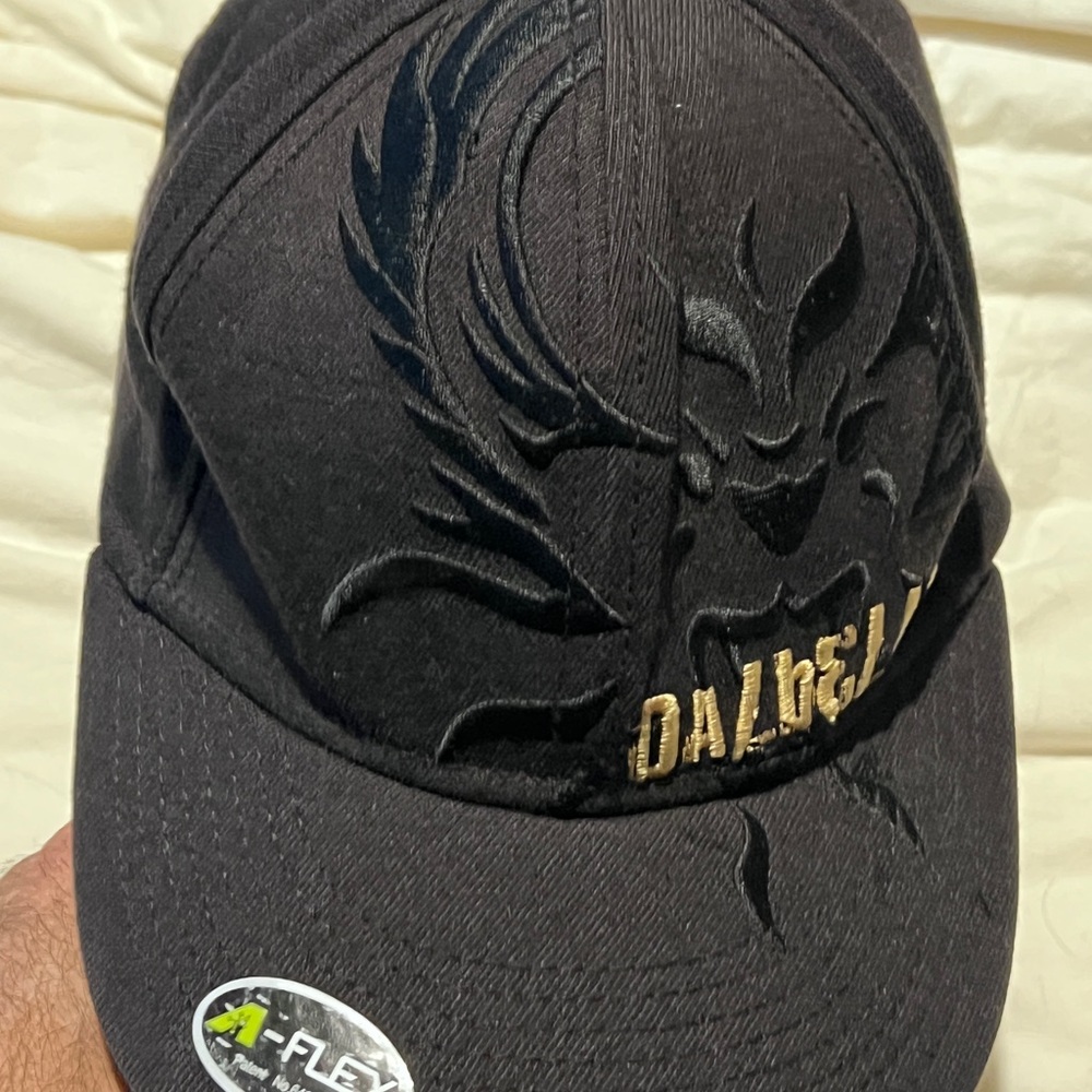 Infinity Black A-Flex Cap with Embroidered Design